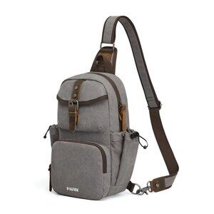 NEW Canvas & Leather RFID Sling Backpack
